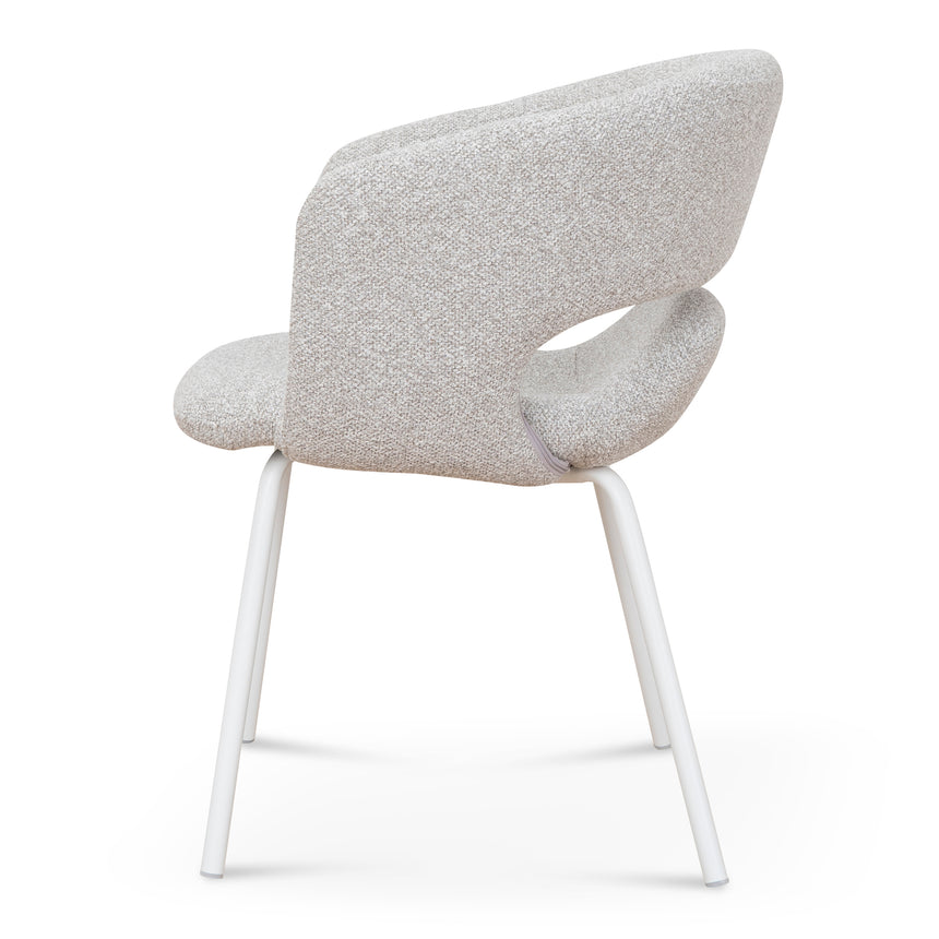 White Dining Chair | Clay Grey (Set of 2) | Myka Home - View 4