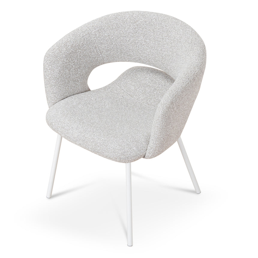 White Dining Chair | Clay Grey (Set of 2) | Myka Home - View 7