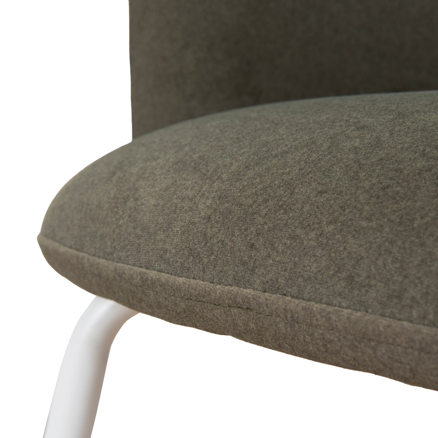 White Dining Chair | Dark Moss Green (Set of 2) | Myka Home - View 8