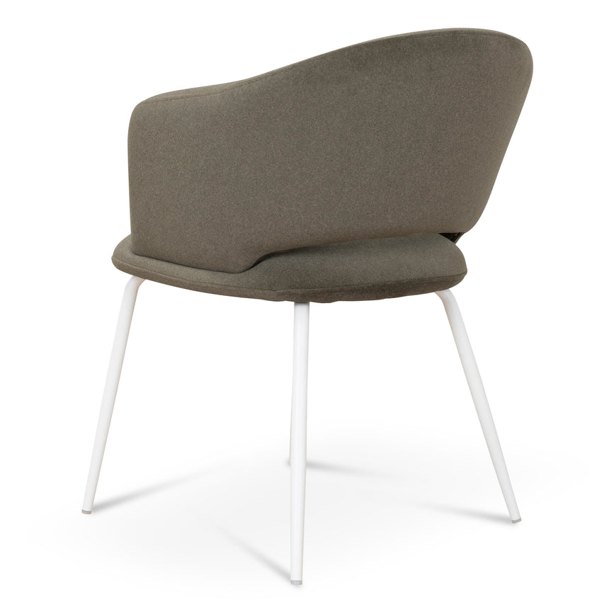 White Dining Chair | Dark Moss Green (Set of 2) | Myka Home - View 5