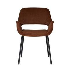 CDC10221-FH Black Dining Chair - Red Bronze Seat (Set of 2)