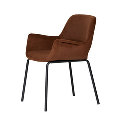 CDC10221-FH Black Dining Chair - Red Bronze Seat (Set of 2)