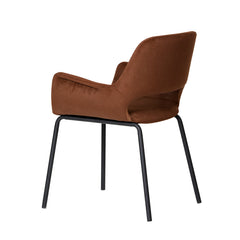 CDC10221-FH Black Dining Chair - Red Bronze Seat (Set of 2)