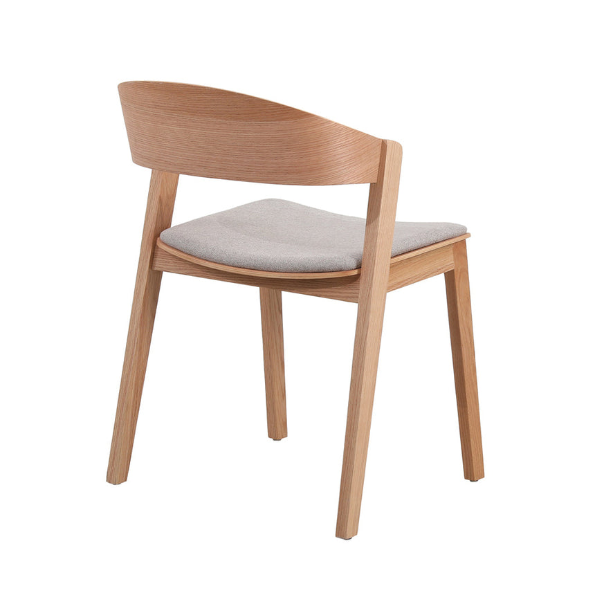 Natural Dining Chair - Grey Seat (Set of 2) - View 5
