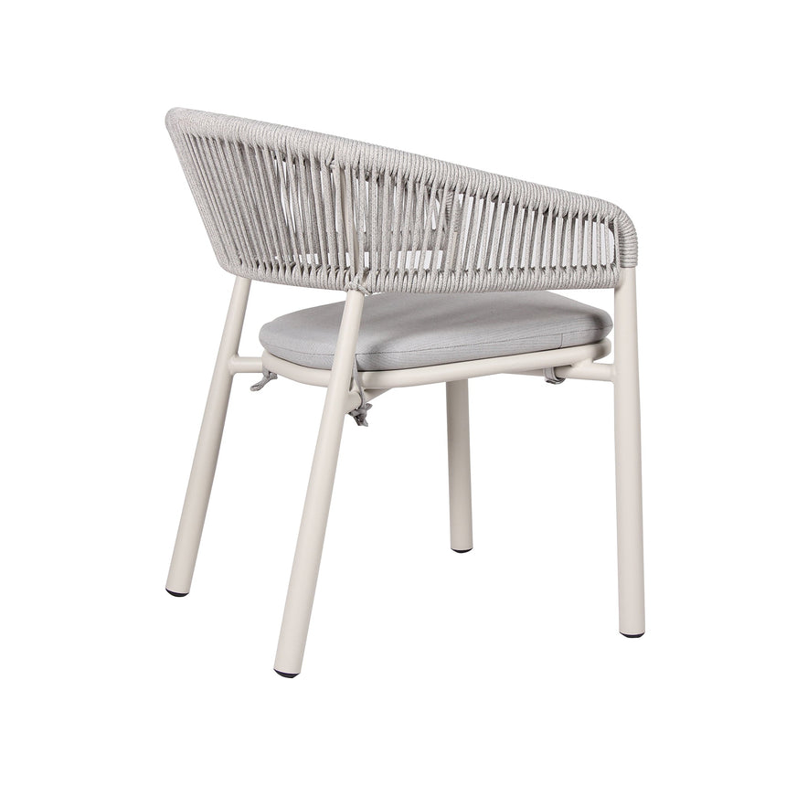 Sand White Outdoor Dining Chair - Light Grey (Set of 2) - View 6