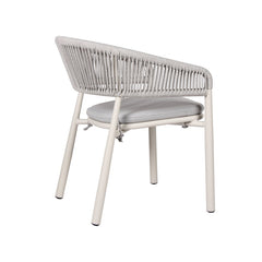 CDC10302-IDx2 Sand White Outdoor Dining Chair - Light Grey (Set of 2)