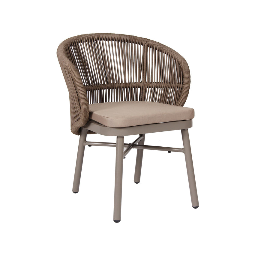 Beige Outdoor Dining Chair - Brown (Set of 2) - View 3