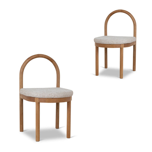 Natural Dining Chair | Pale Beige (Set of 2) | Myka Home