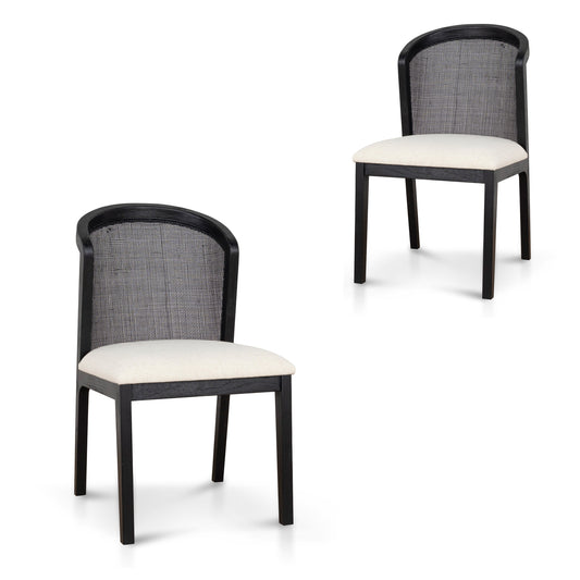 Black Elm Dining Chair | Dawn Beige (Set Of 2) | Myka Home
