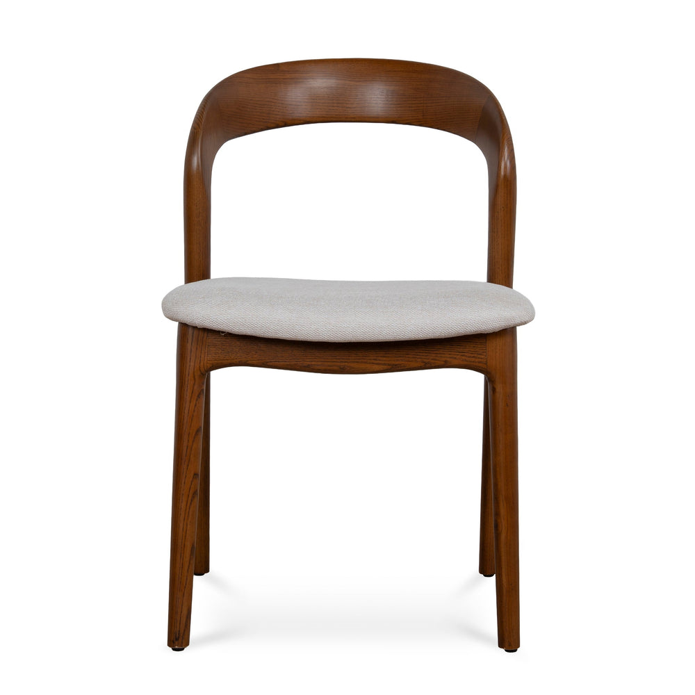 Walnut Dining Chair | Naxos Beige (Set of 2) | Myka Home - View 2