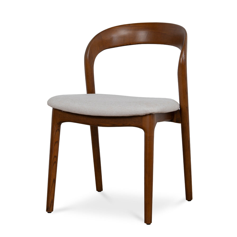 Walnut Dining Chair | Naxos Beige (Set of 2) | Myka Home - View 3
