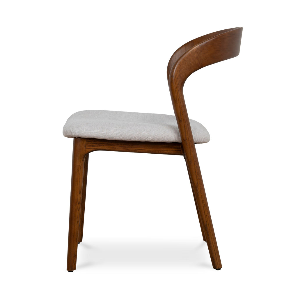 Walnut Dining Chair | Naxos Beige (Set of 2) | Myka Home - View 4