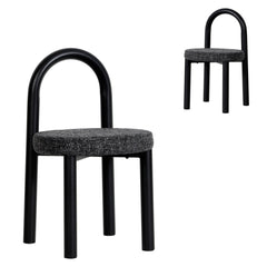 Black Dining Chair | Field Charcoal (Set of 2) | Myka Home