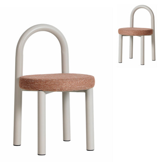 White Dining Chair | Russet Brown (Set of 2) | Myka Home