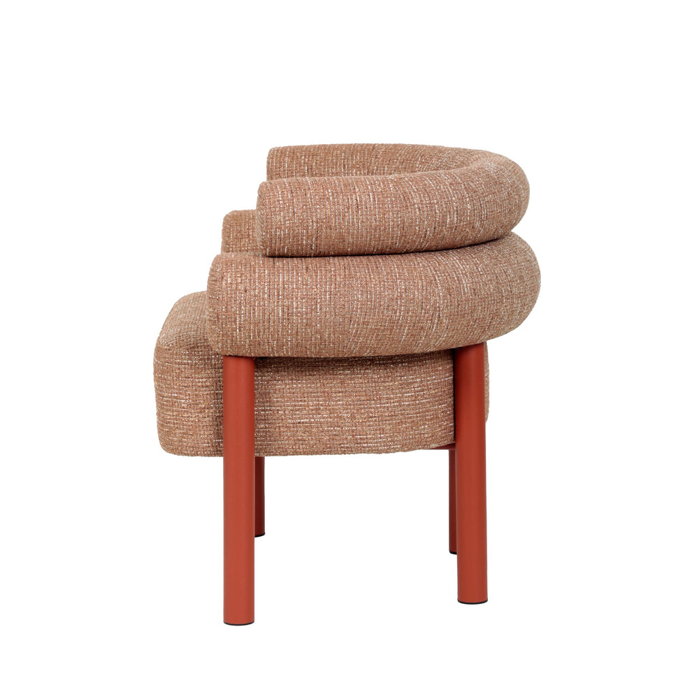 Sandy Red Armchair | Russet Brown | Myka Home - View 4