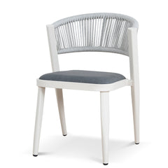 Sand White Outdoor Dining Chair | Grey (Set of 2) | Myka Home