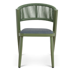 Army Green Outdoor Dining Chair | Grey (Set of 2) | Myka Home