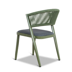 Army Green Outdoor Dining Chair | Grey (Set of 2) | Myka Home