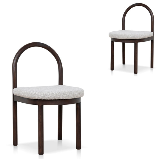 Brown Dining Chair | Clay Grey (Set of 2) | Myka Home