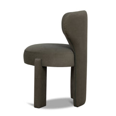 Fabric Dining Chair | Dark Moss Green | Myka Home