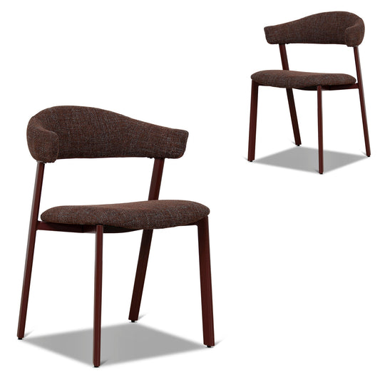 Red Dining Chair | Moss Brown (Set Of 2) | Myka Home