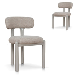 Cream Dining Chair | Verona Sand Weave (Set Of 2) | Myka Home