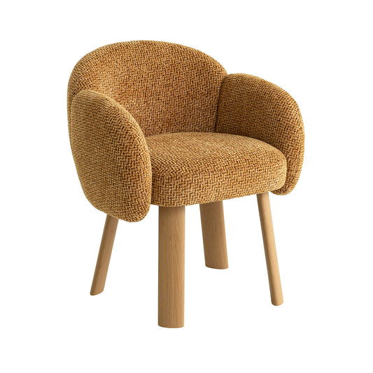 Natural Dining Chair | Honeycomb Ochre | Myka Home