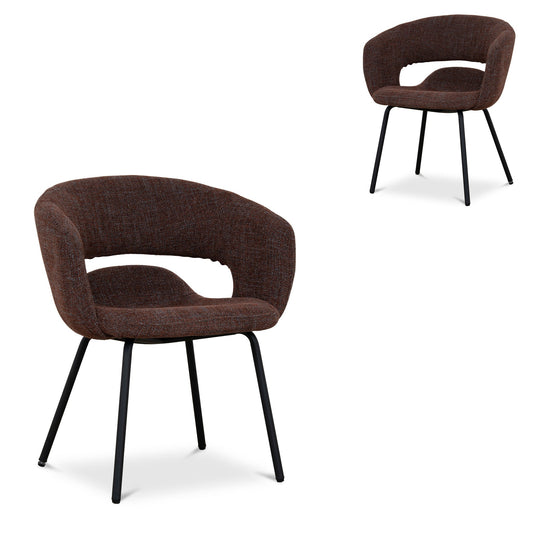 Black Dining Chair | Moss Brown (Set Of 2) | Myka Home