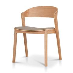 Natural Dining Chair | Latte Seat (Set of 2) | Myka Home