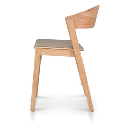 Natural Dining Chair | Latte Seat (Set of 2) | Myka Home
