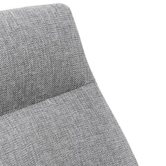 Ex Display - DC6098-KSO Fabric Dining Chair - Graphite Grey - Black Legs