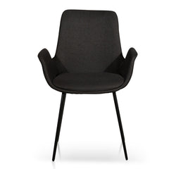 Fabric Dining Chair Black (Set of 2)