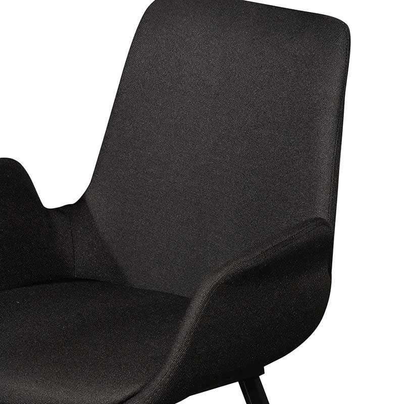 Fabric Dining Chair Black (Set of 2) - View 7