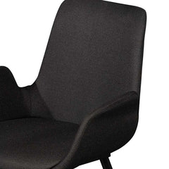 Fabric Dining Chair Black (Set of 2)