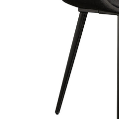 Fabric Dining Chair Black (Set of 2)