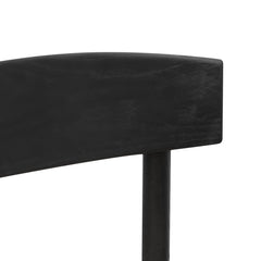 Rattan Black Dining Chair - Natural Seat (Set of 2)