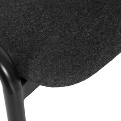 CDC6638-SD Fabric Dining Chair - Grey with Rattan Back (Set of 2)