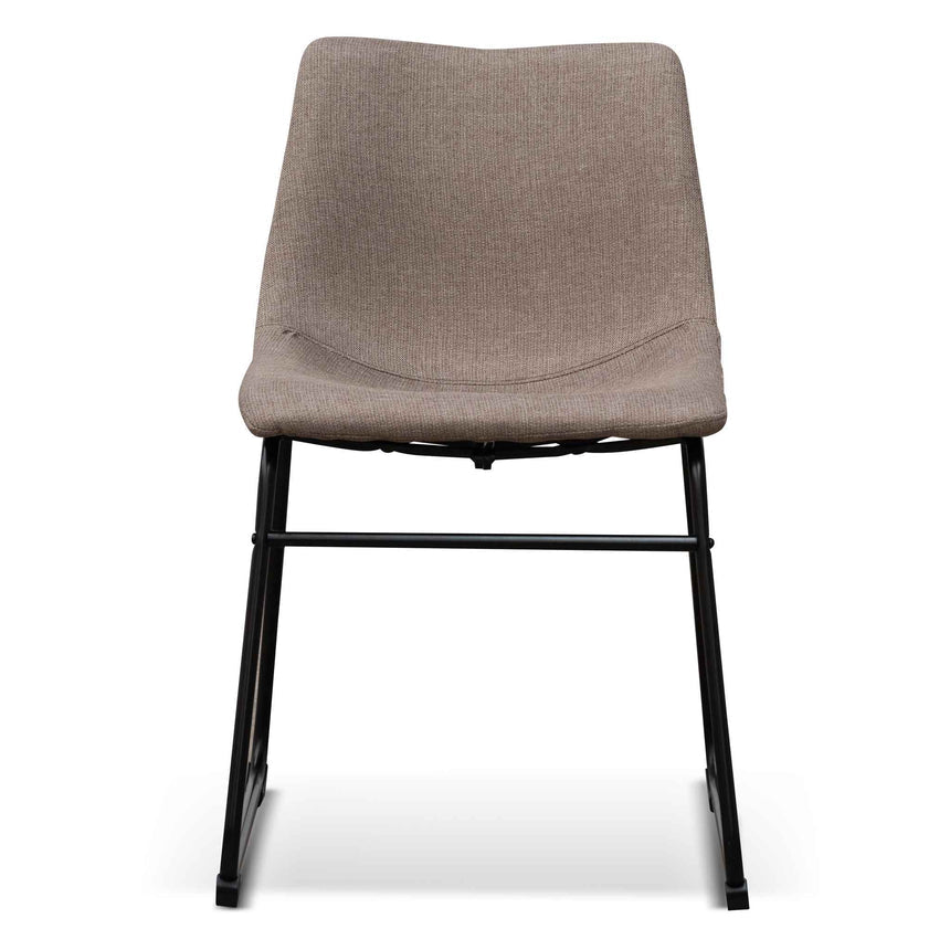 Fabric Dining Chair - Brown Grey (Set of 2) - View 3