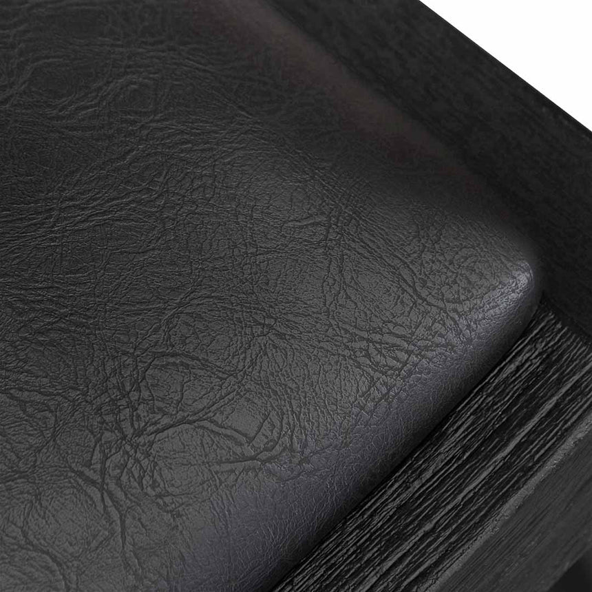 Rattan Dining Chair - Black - View 9