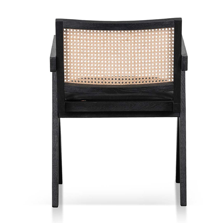 Rattan Dining Chair - Black - View 4