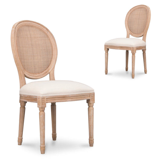 CDC8000-LJ Elm Dining Chair - Light Beige (Set of 2)