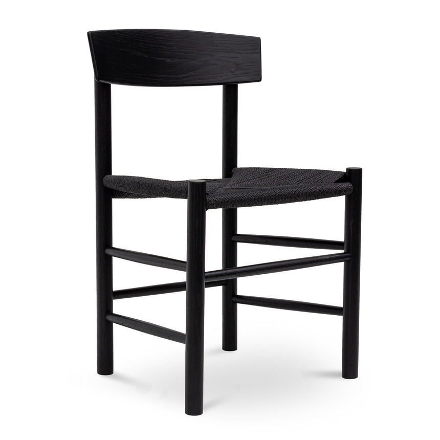 Rattan Dining Chair - Full Black (Set of 2) - View 4