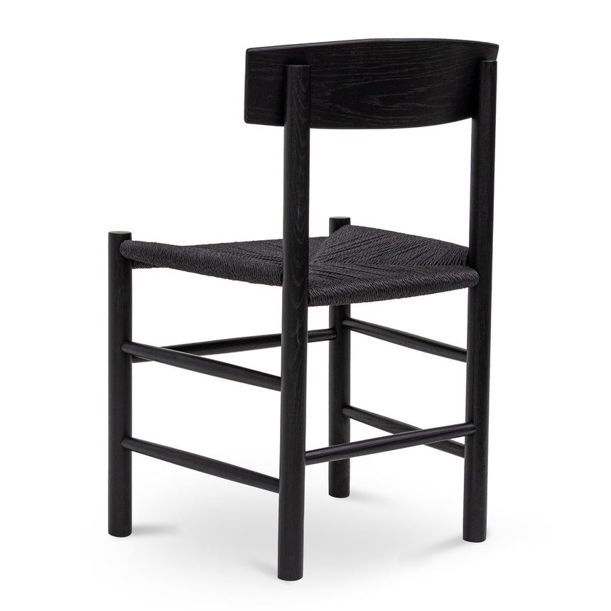 Rattan Dining Chair - Full Black (Set of 2) - View 7