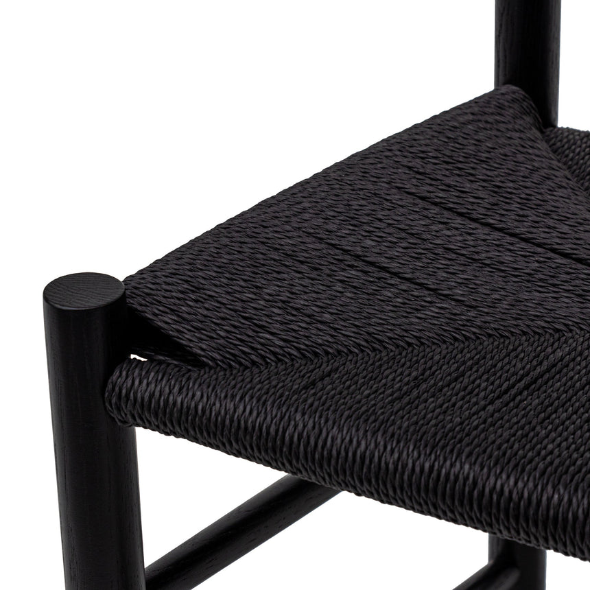 Rattan Dining Chair - Full Black (Set of 2) - View 8
