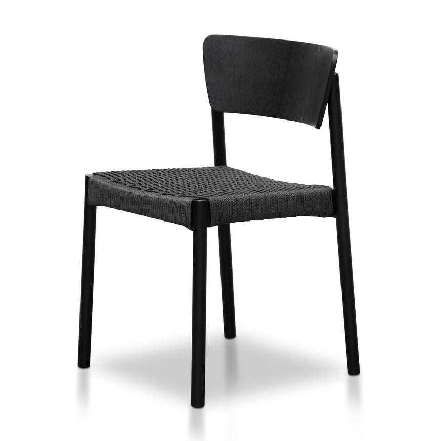 Rope Seat Dining Chair - Black (Set of 2) - View 2