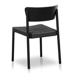 Ex Display - CDC8151-SD Rope Seat Dining Chair - Black