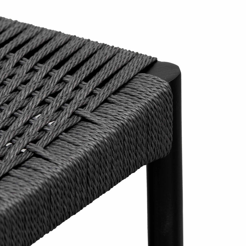 Rope Seat Dining Chair - Black (Set of 2) - View 11