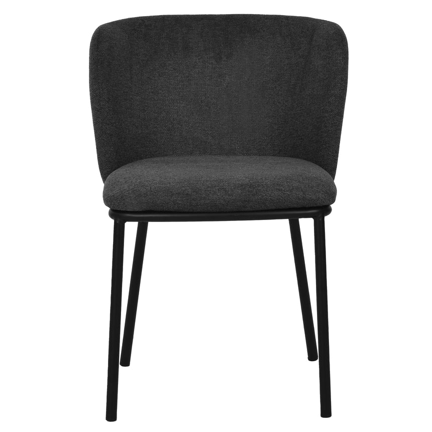 Fabric Dining Chair - Charcoal Grey (Set of 2) - View 2
