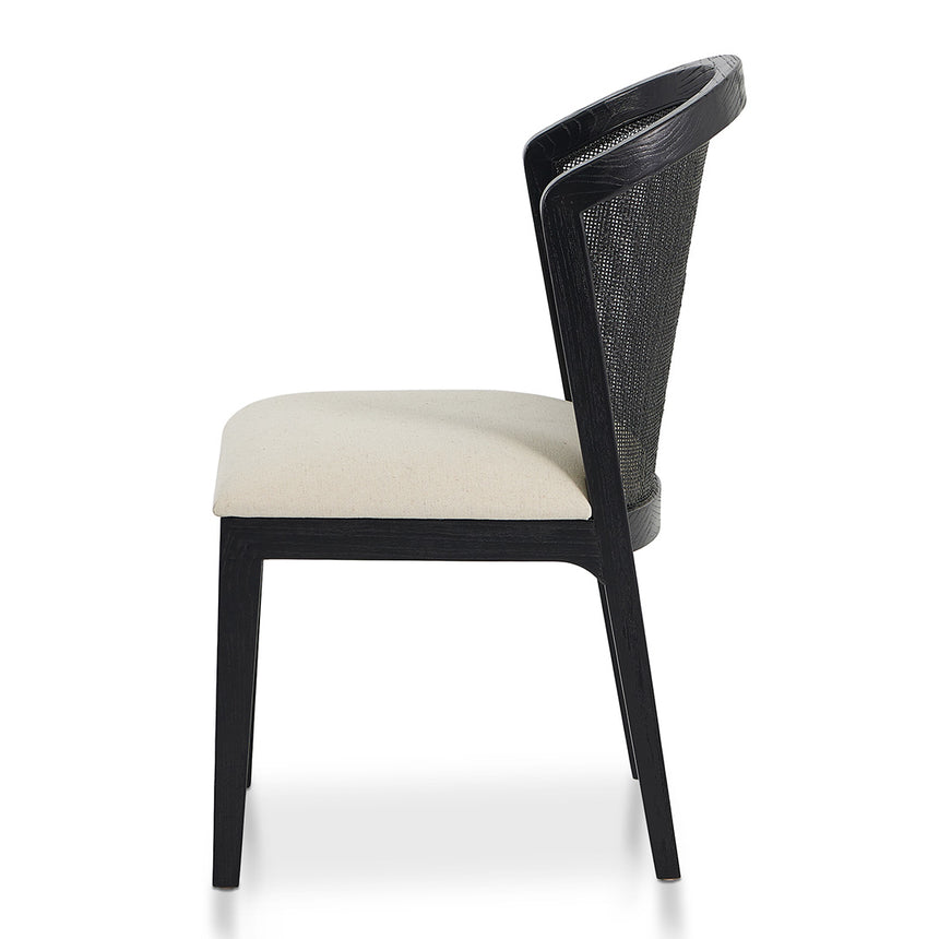 Black ELM Dining Chair - Light Beige (Set of 2) - View 5