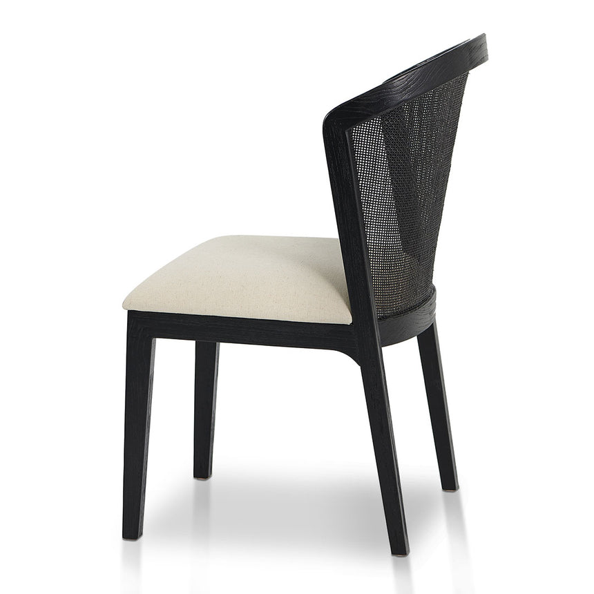 Black ELM Dining Chair - Light Beige (Set of 2) - View 6